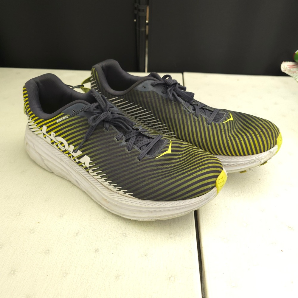 Hoka Rincon 2 Running‎ Shoes Mens 13 Dark Navy Yellow Lightweight Road Sports